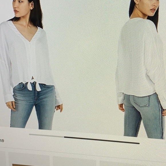 Express-Drop Shoulder Tie Front Shirt-NWOT - Picture 8 of 8